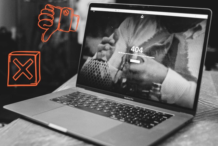 Fehlermeldung 404 auf Laptop