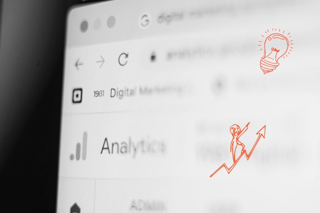 Google Analyse auf Bildschirm