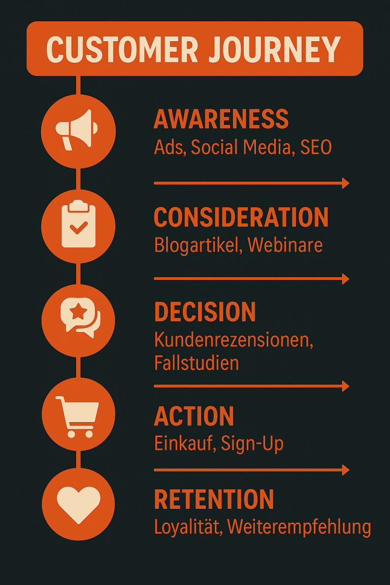 Customer Journey Strategie im Überblick als Grafik