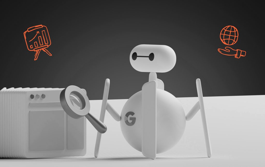 Kleiner Roboter von Google als Suchmaschine