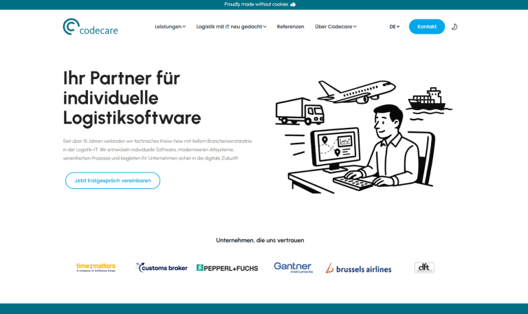 Referenz Startseite codecare