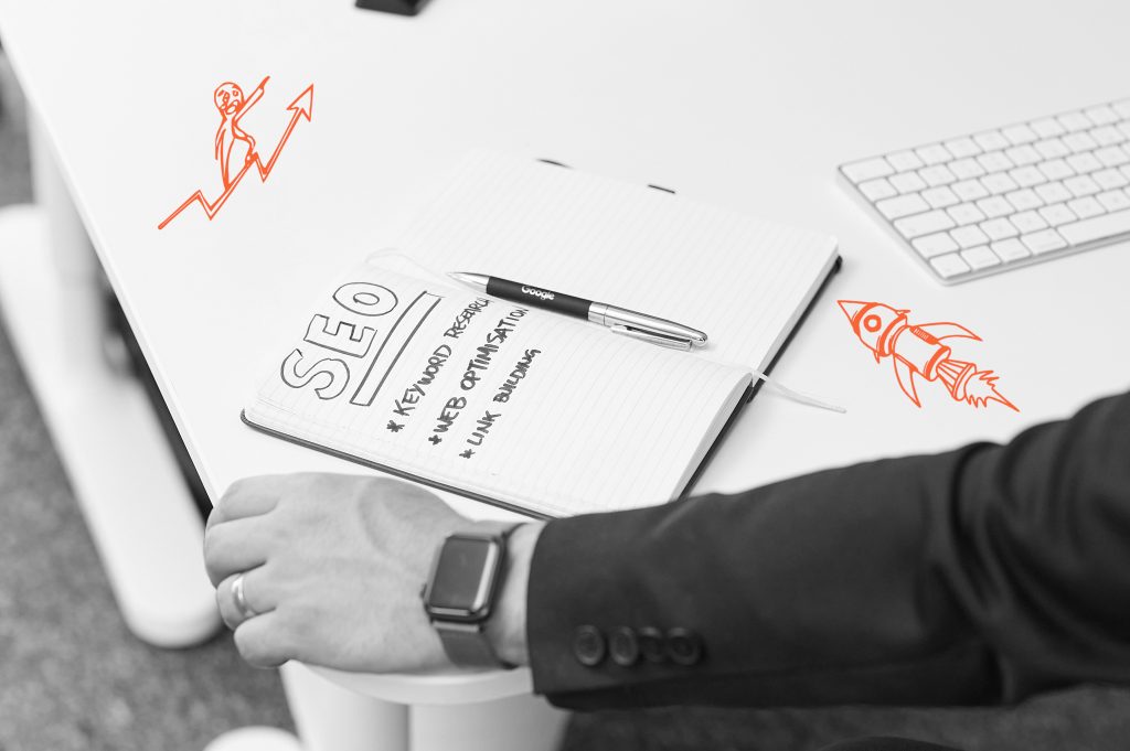 Notizbuch über SEO